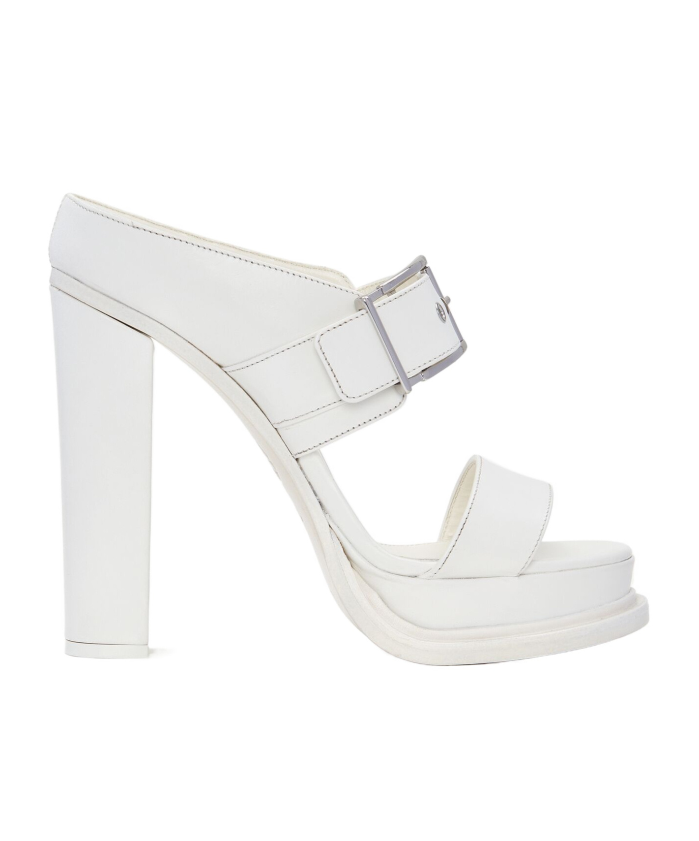 Alexander Mcqueen Slip-on Platform Sandals In White