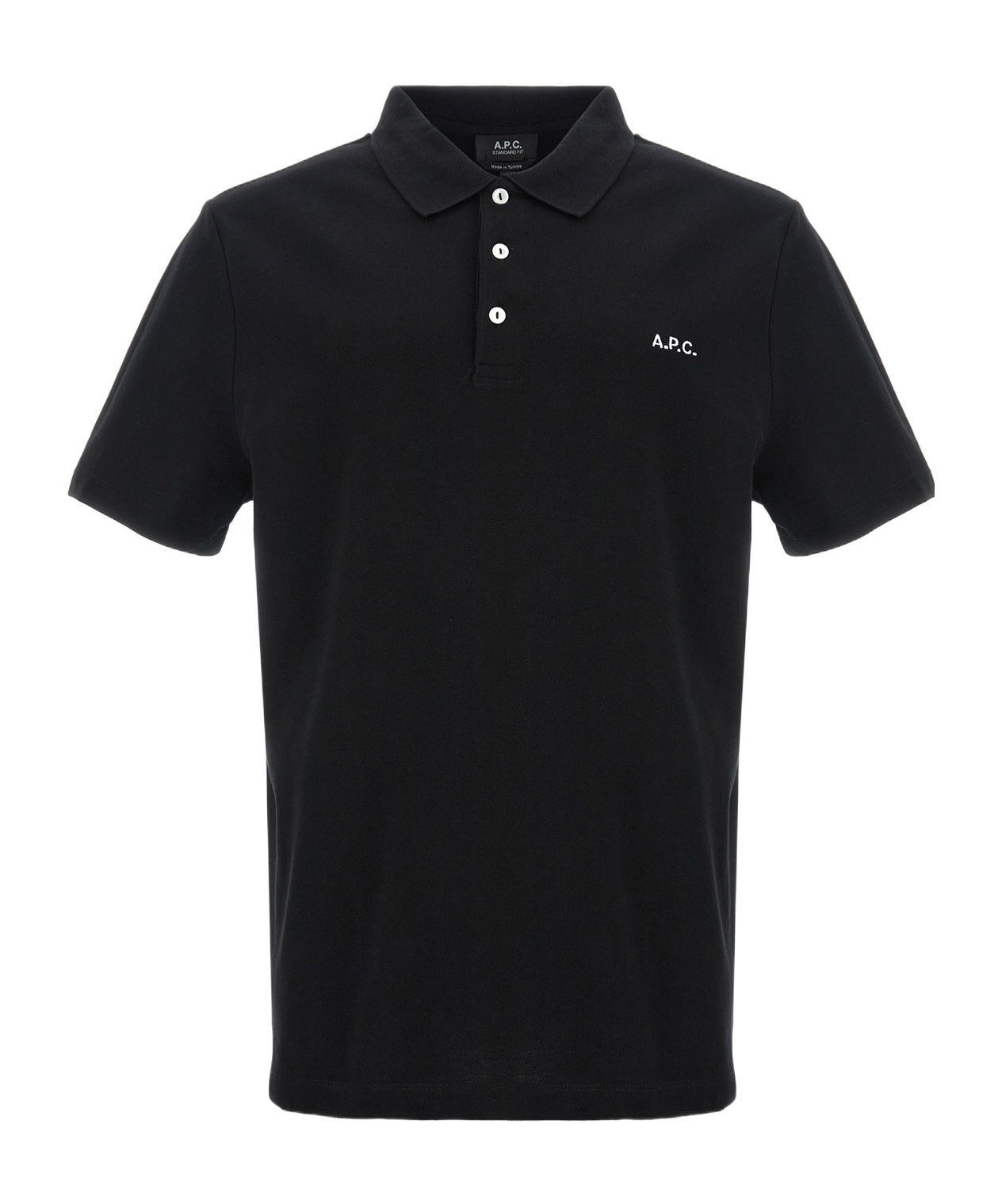 Apc A.p.c. Black Polo Shirts Men In Black