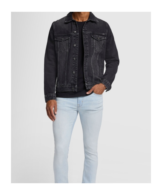 7 FOR ALL MANKIND LONG-SLEEVED DENIM COAT