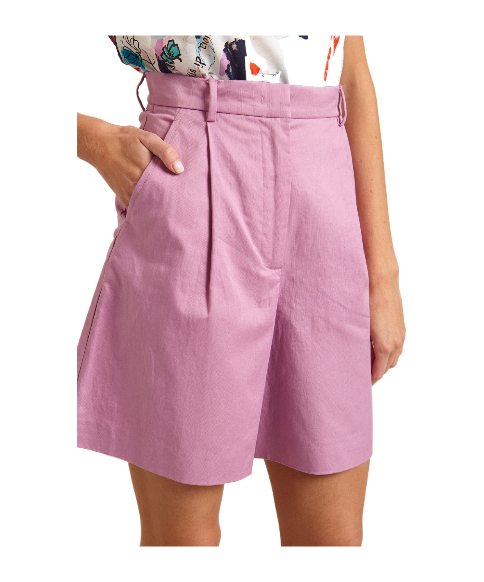 Weekend Max Mara Logo Bermuda Shorts In Pink