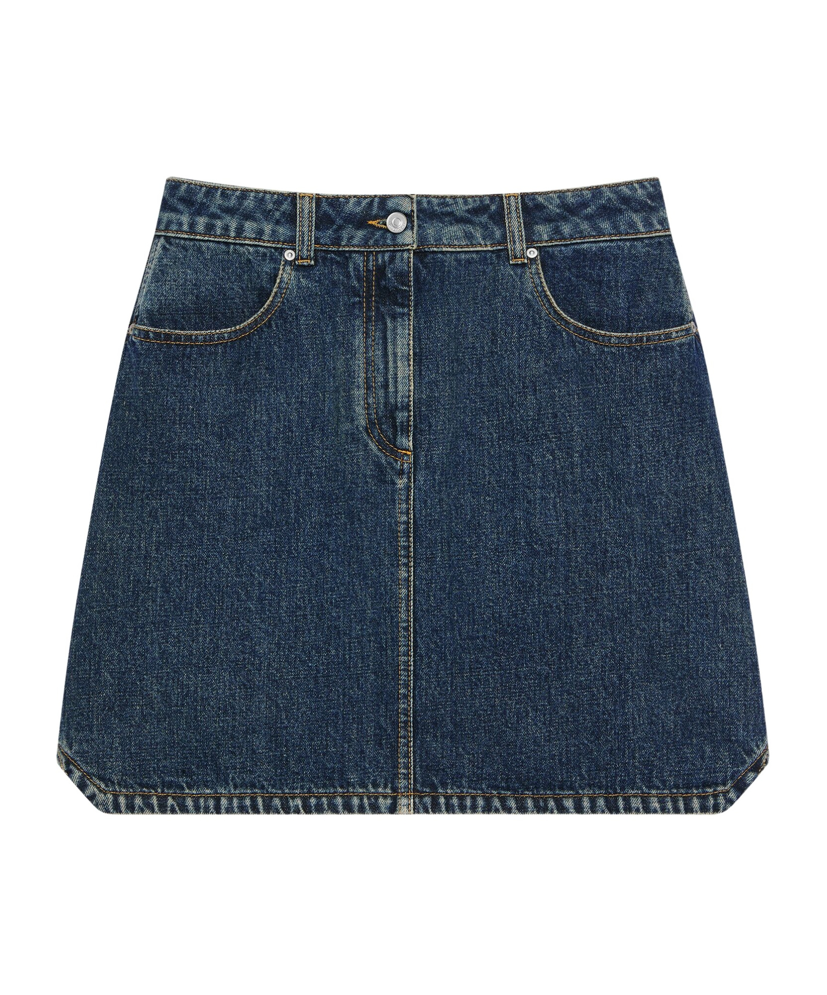 Givenchy Denim Skirt With Back And Front Pockets In Blue