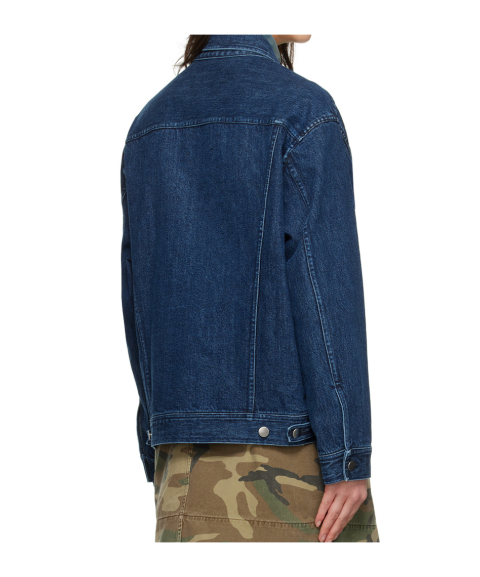 Song For The Mute Ssense Exclusive Blue Oversized Denim Jacket In Blue