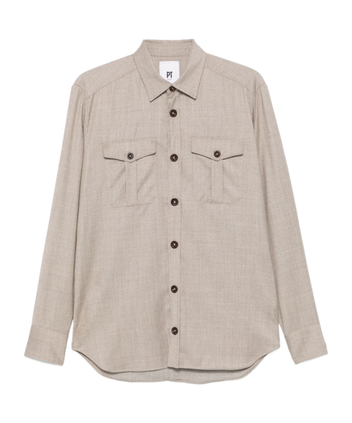 Pt01 Long-sleeve Shirt In Brown