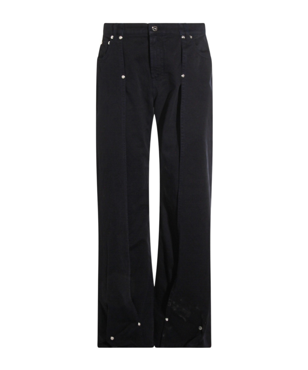 Jean Paul Gaultier Dark Blue Cotton Jeans In Black