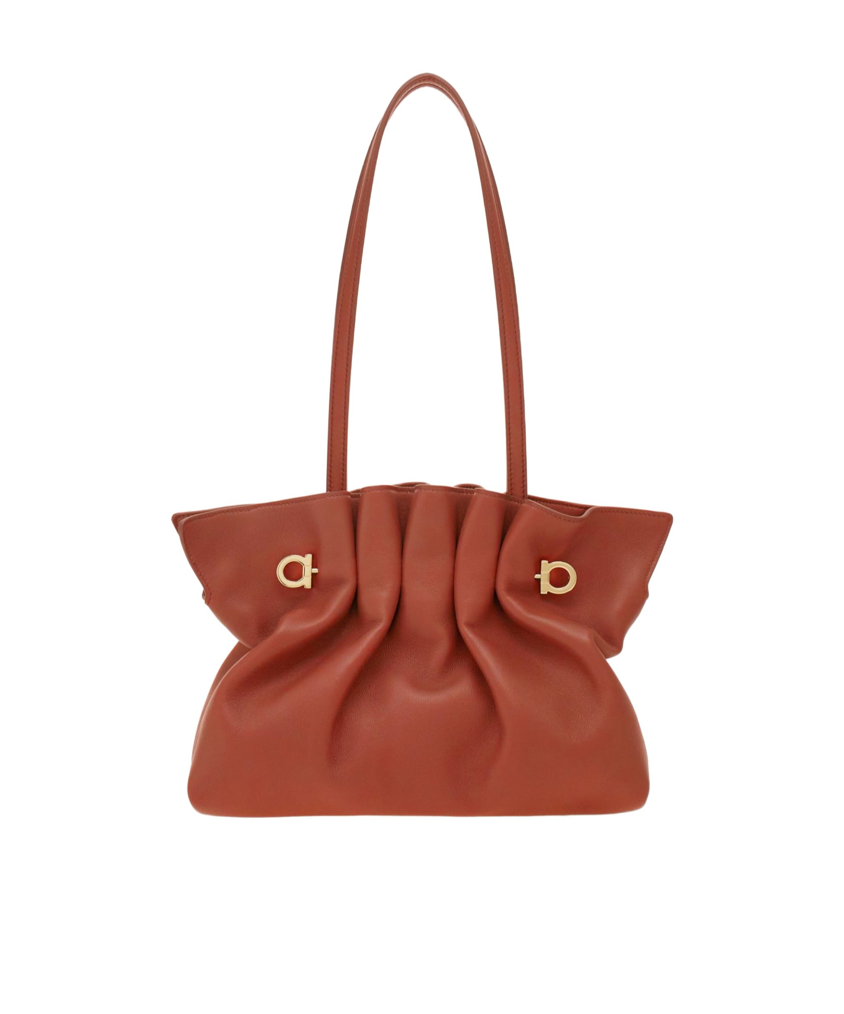 Shop Ferragamo Soft-bag Small Shoulder Bag In Red