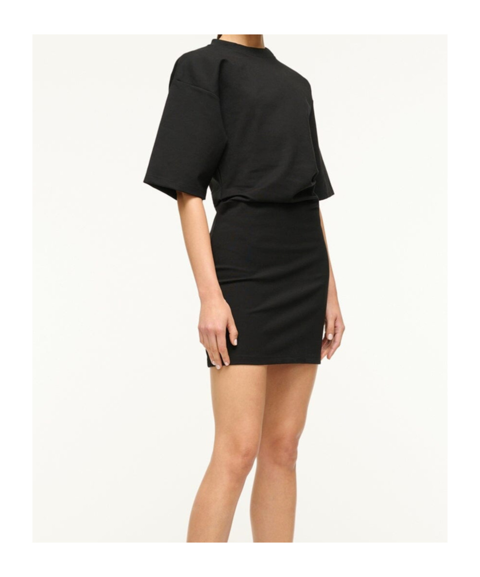 Staud Truman Mini Dress In Black In Black