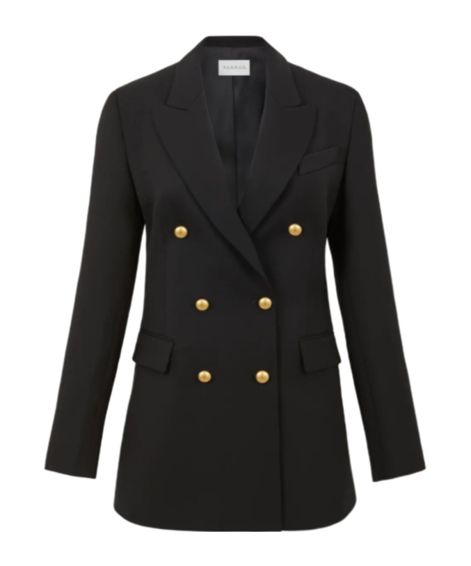 P.a.r.o.s.h Gabardine Blazer In Black