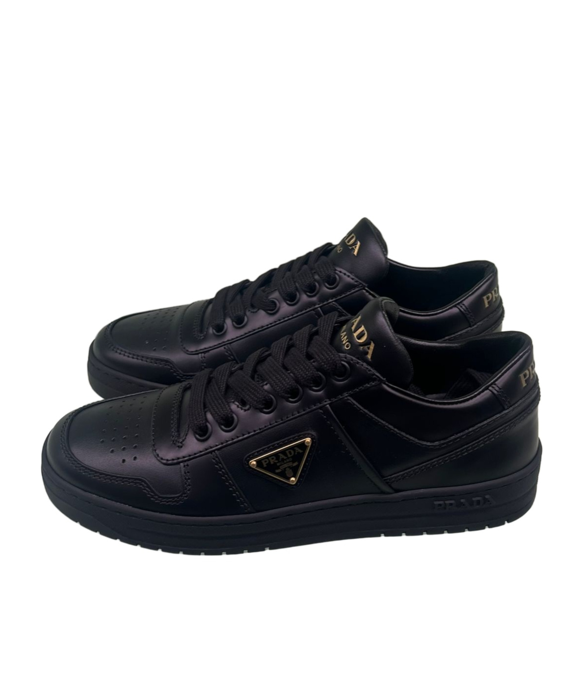 Prada Downtown Logo Sneakers In Black