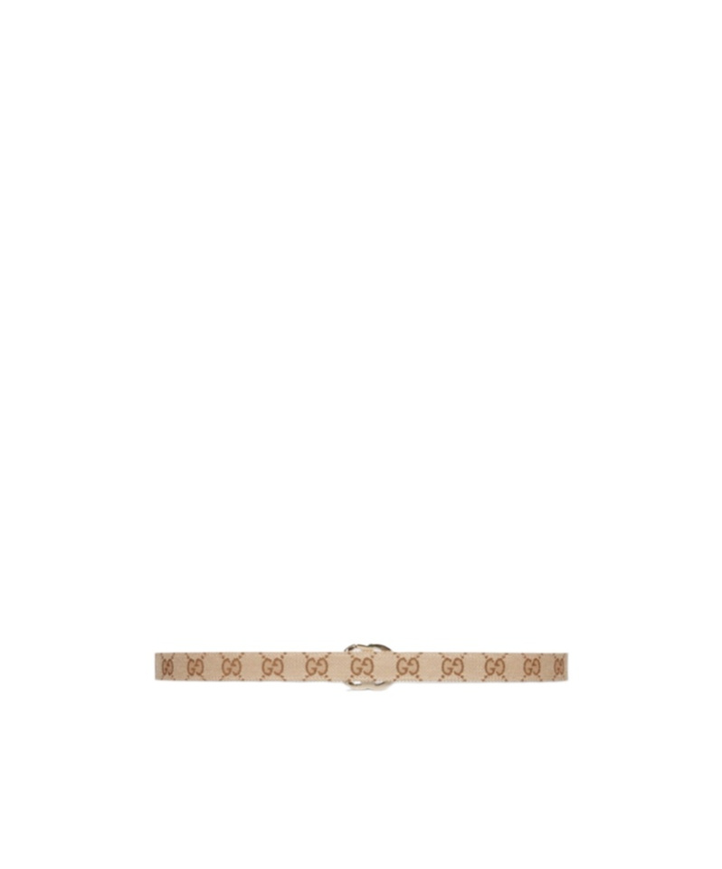 Gucci Gg Marmont Thin Belt In Nude