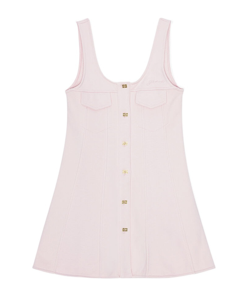 Ganni Sleeveless Dress In Pink