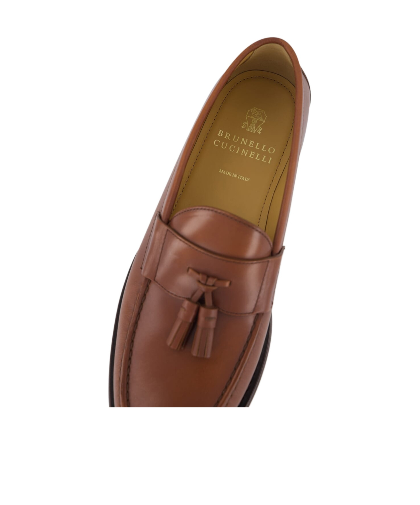 Brunello Cucinelli Round Head Loafer Shoes In Brown