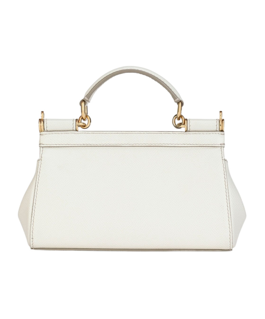 Dolce & Gabbana Sicily Small Leather Top-handle Bag In White