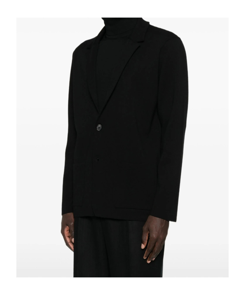 Roberto Collina Single-breasted Casual Jacket In Black