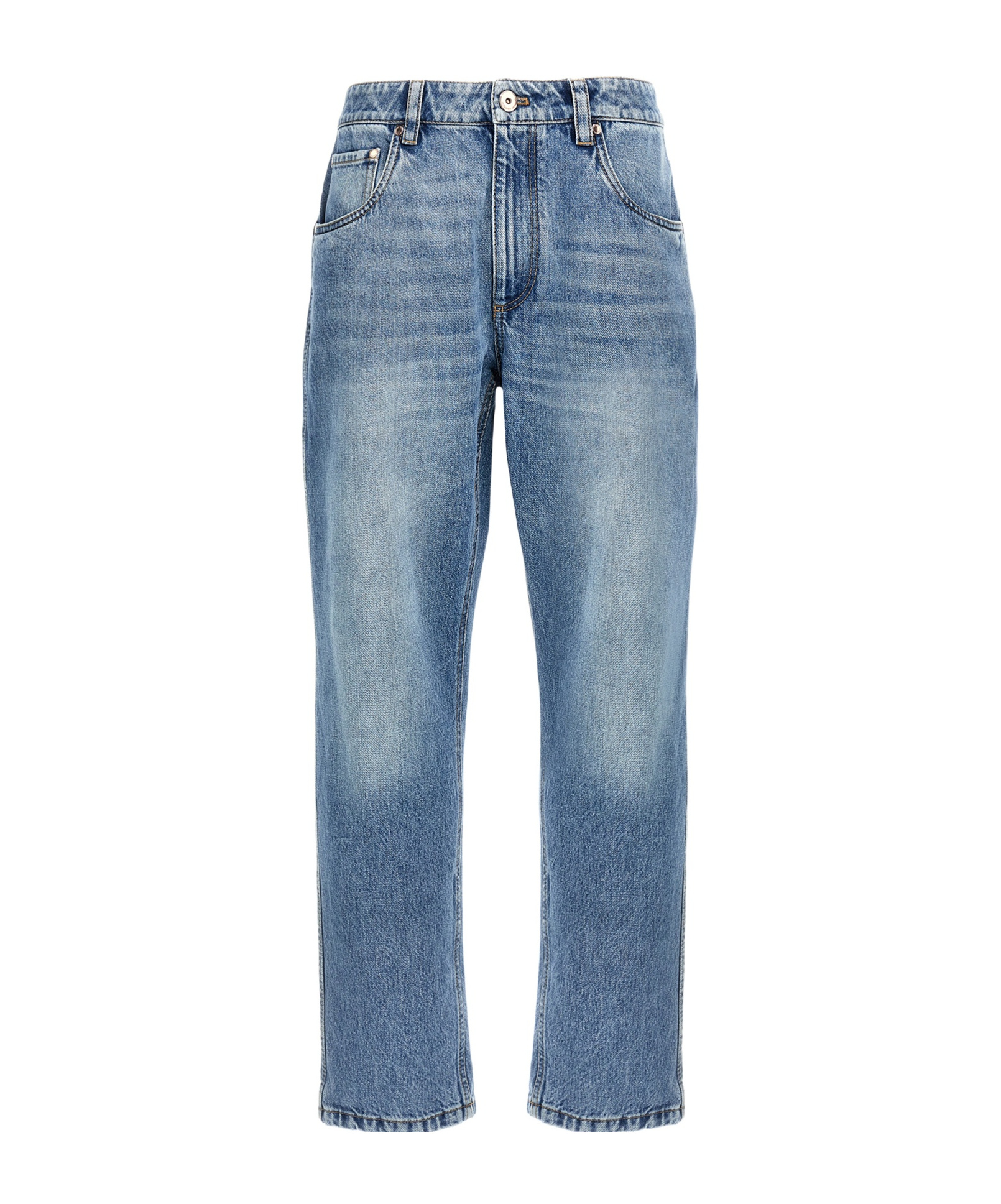 Brunello Cucinelli Belt-loop Jeans In Blue