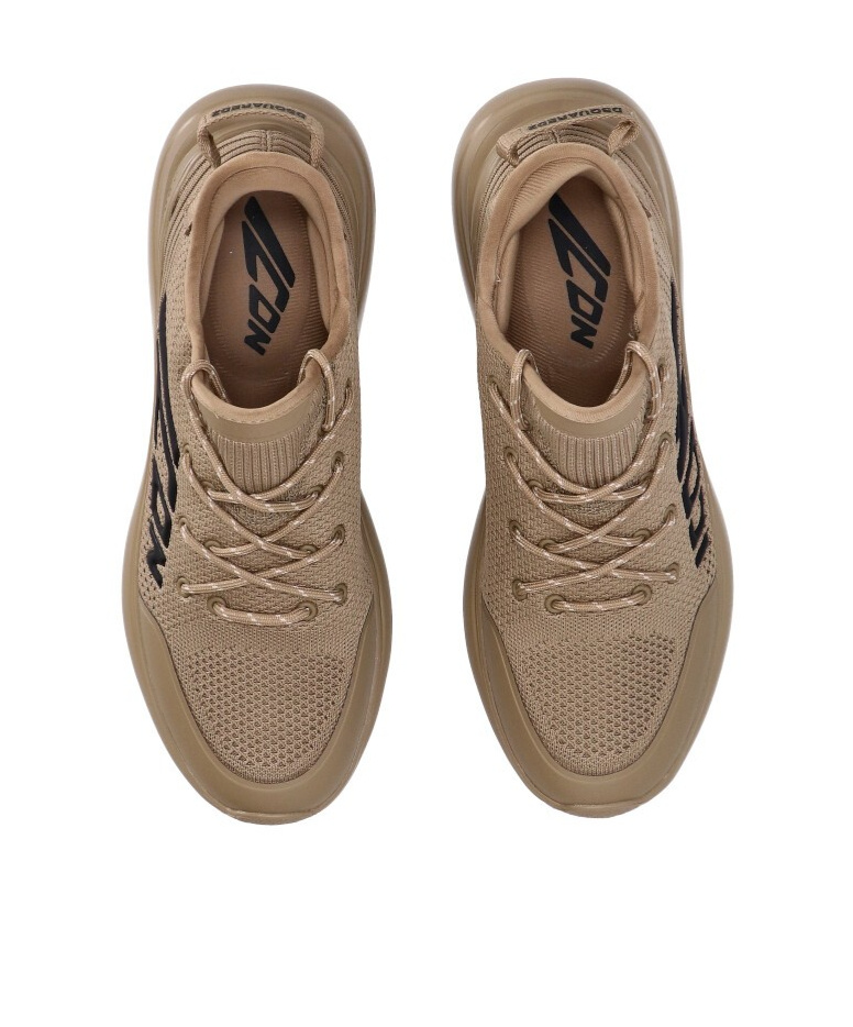 Shop Dsquared2 Logo-embossed Sneakers In Brown