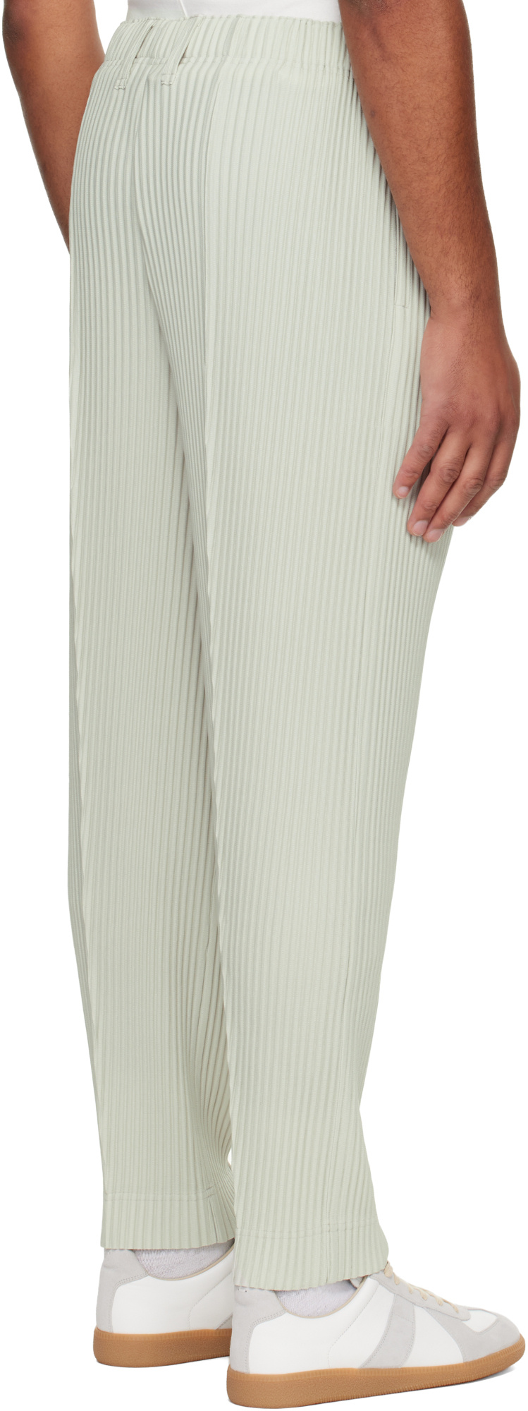 Issey Miyake Pleated Trousers In White