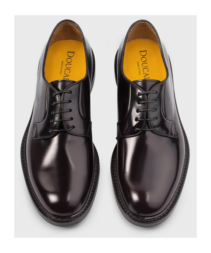 Shop Doucal's Round-toe Lace-up Derby Shoes In Black