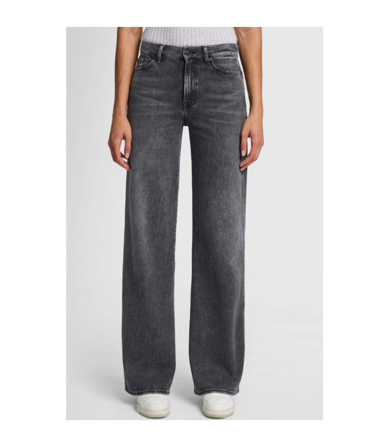 7 For All Mankind Denim Trousers With Belt Loops In Multi