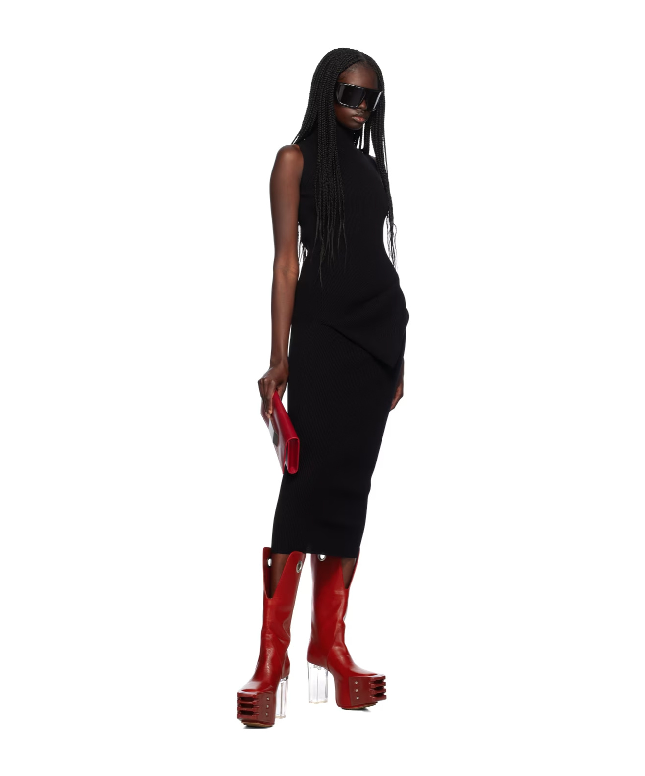 Rick Owens Sl Babel Maxi Dress In Black