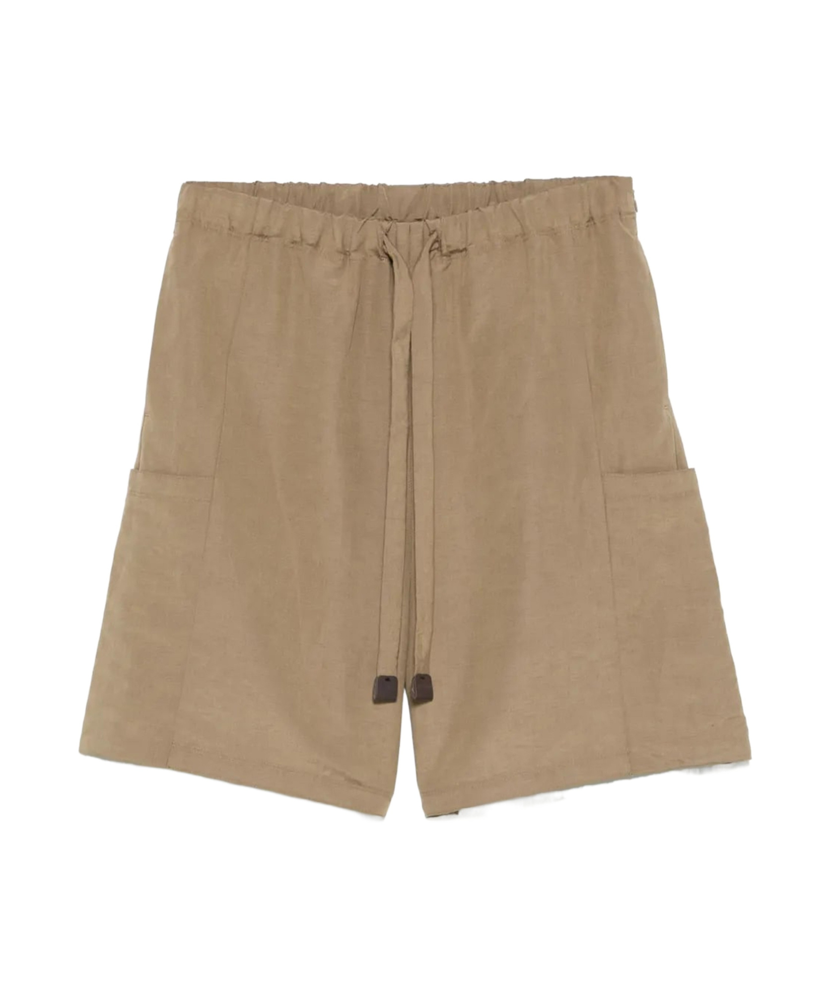 Max Mara Elastic Waist Shorts In Nude