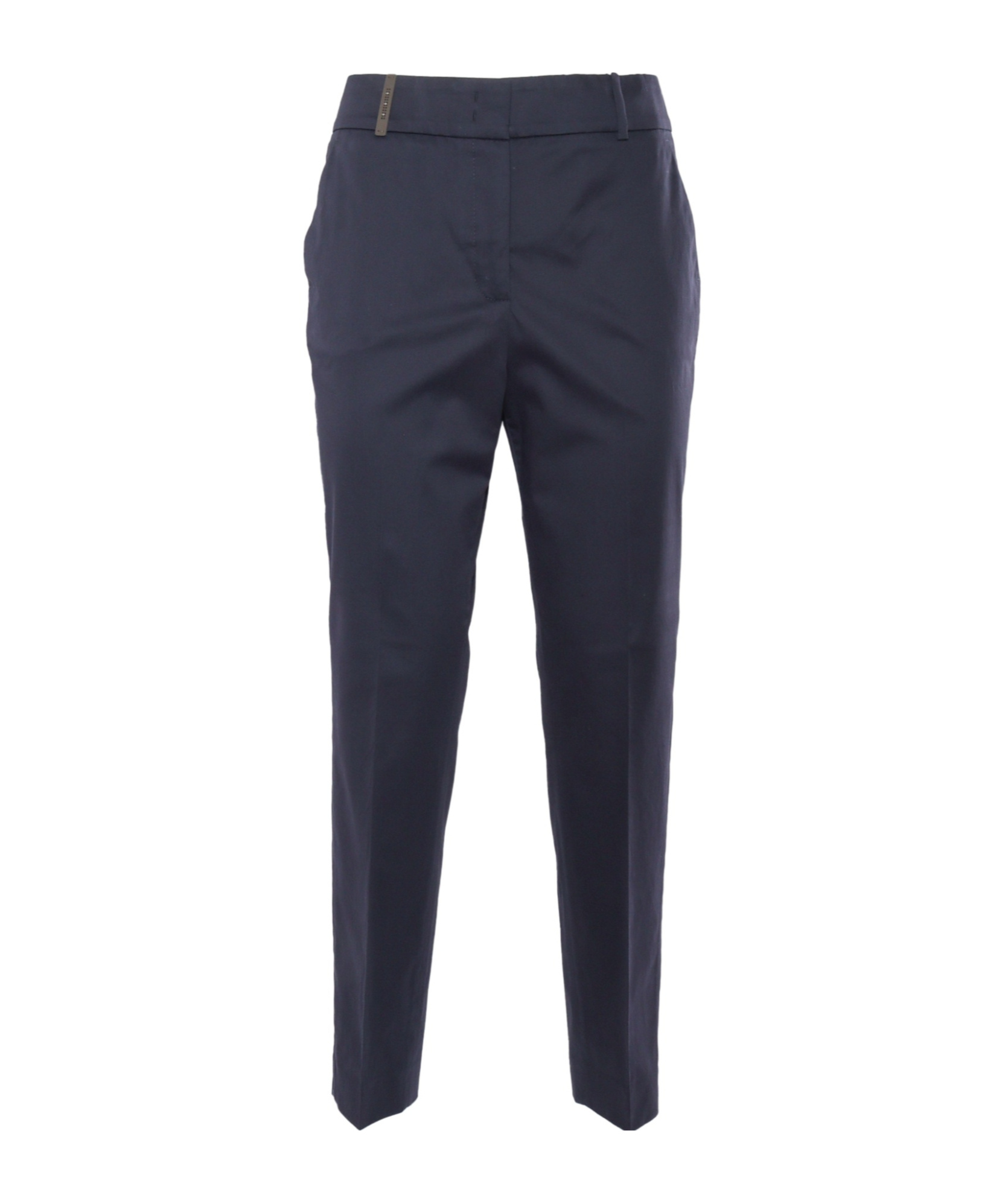 Peserico Pleated Zipper Casual Pants In Blue