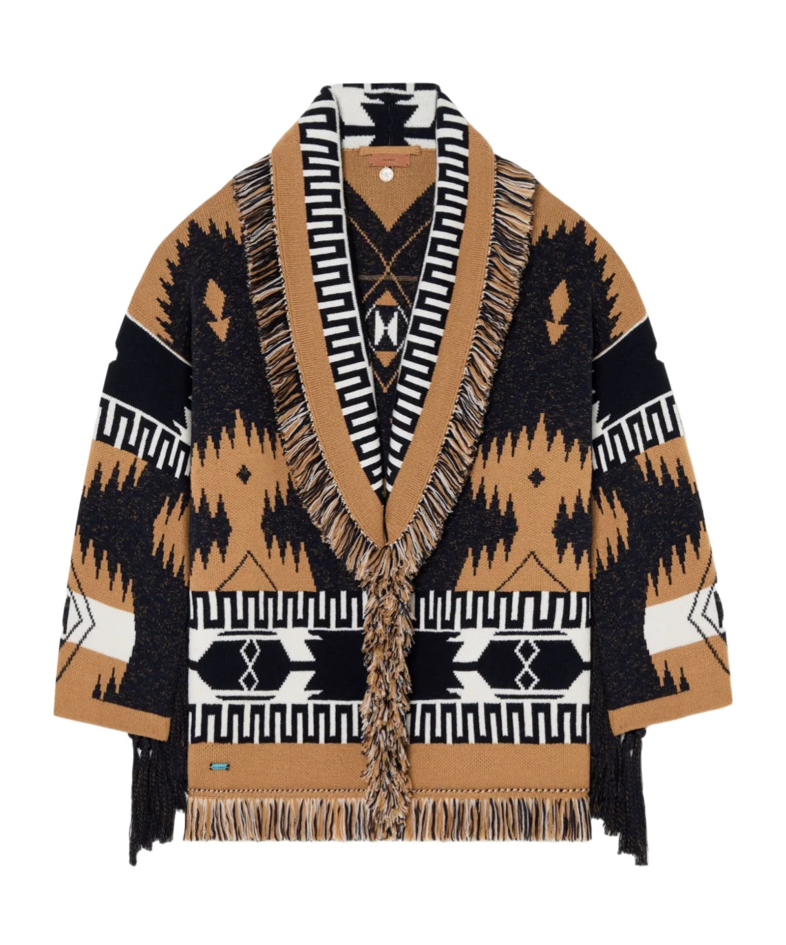 Alanui African Vibes Cardigan In Black