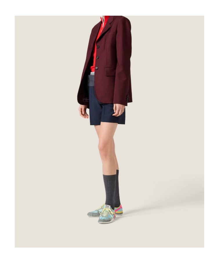 Miu Miu Long-sleeved Jacket In Brown