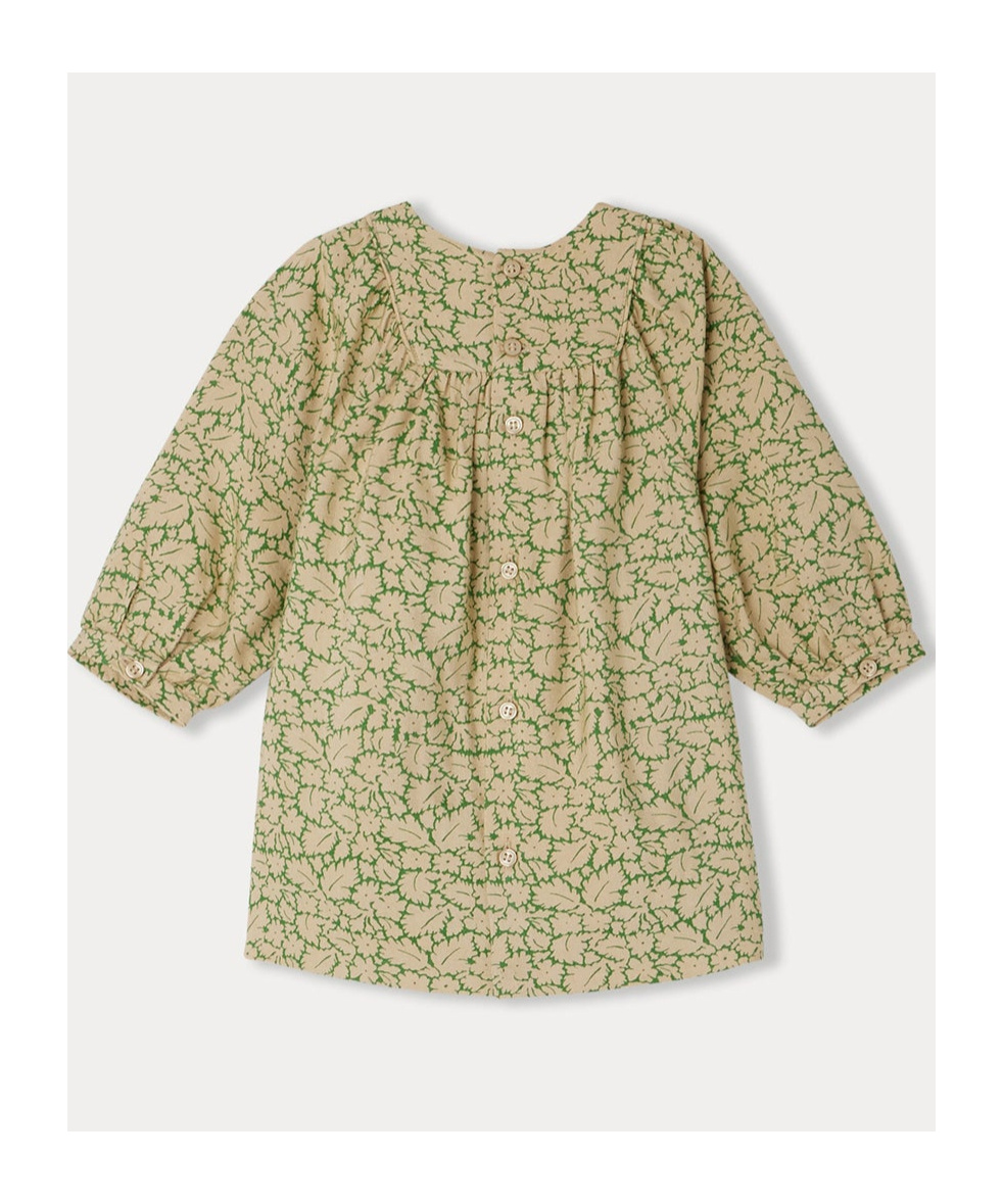 Bonpoint Pearl Button Dress In Nude