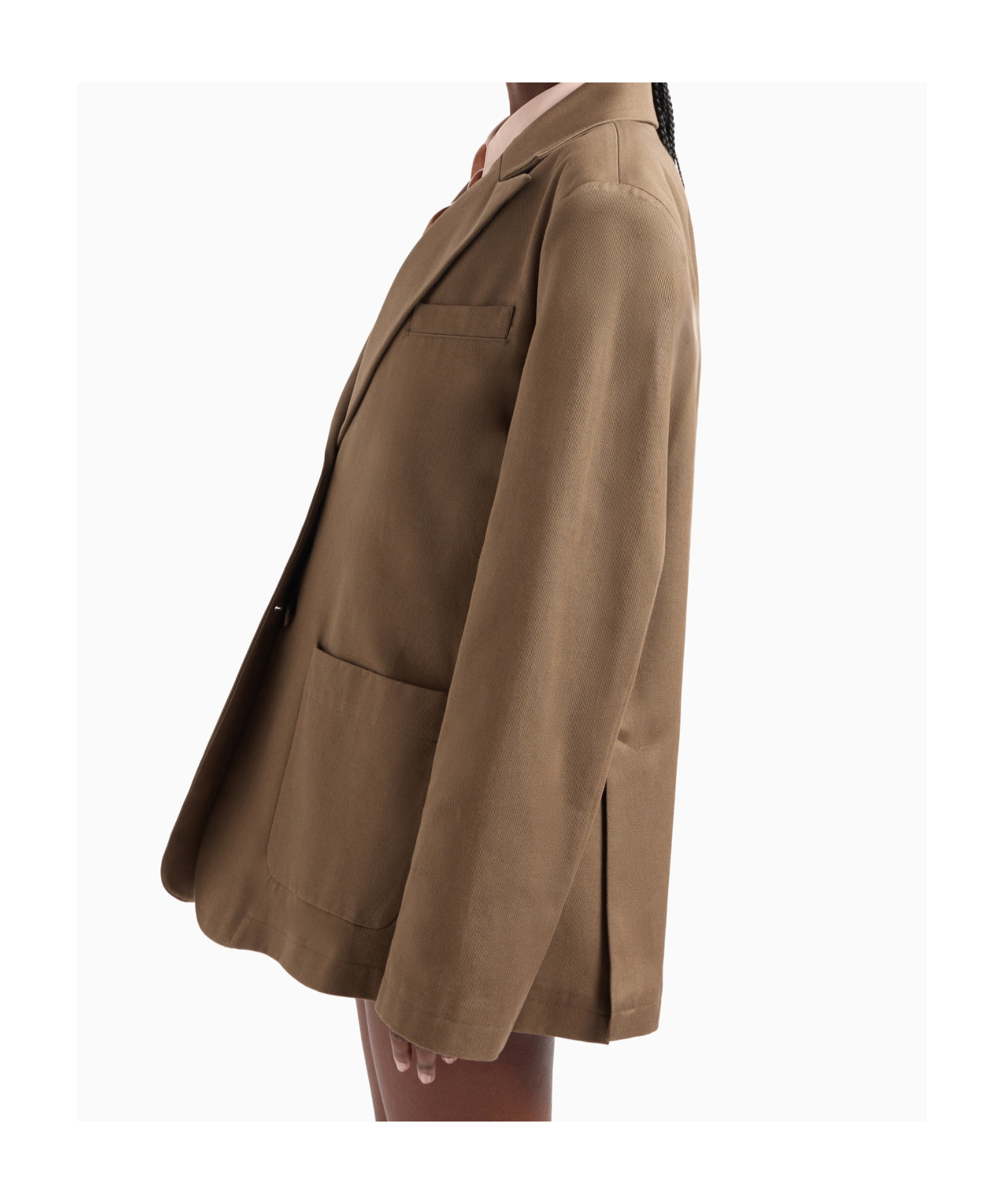 EMPORIO ARMANI GABARDINE-WEAVE BLAZER