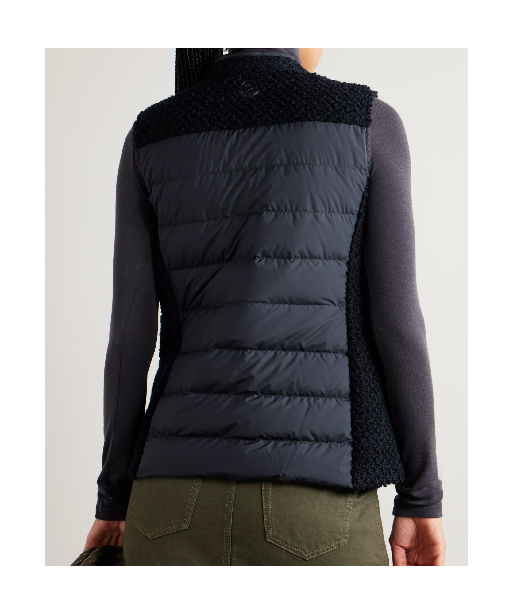 Moncler Fallavier Virgin Wool Down Vest In Blue