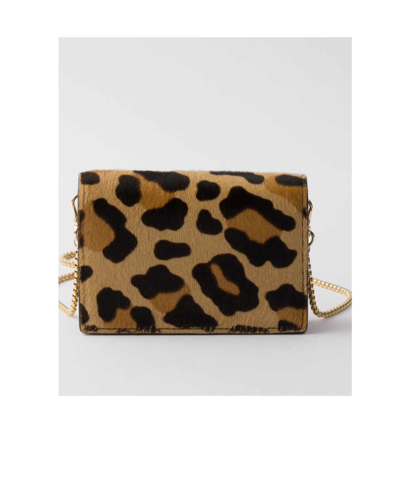 Prada Logo Shoulder Card Bag In Brown