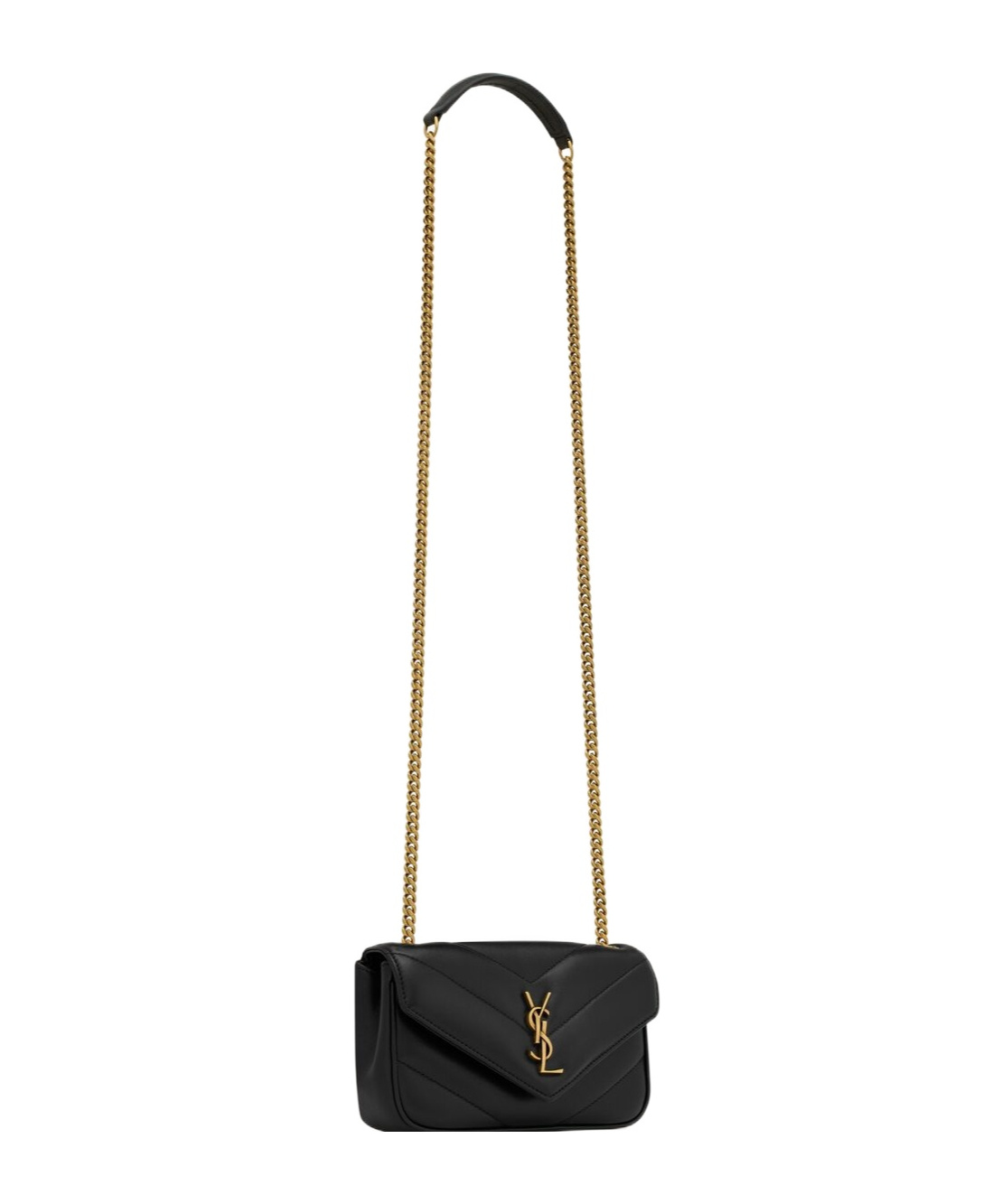 Saint Laurent Loulou Mini In Lambskin In Black