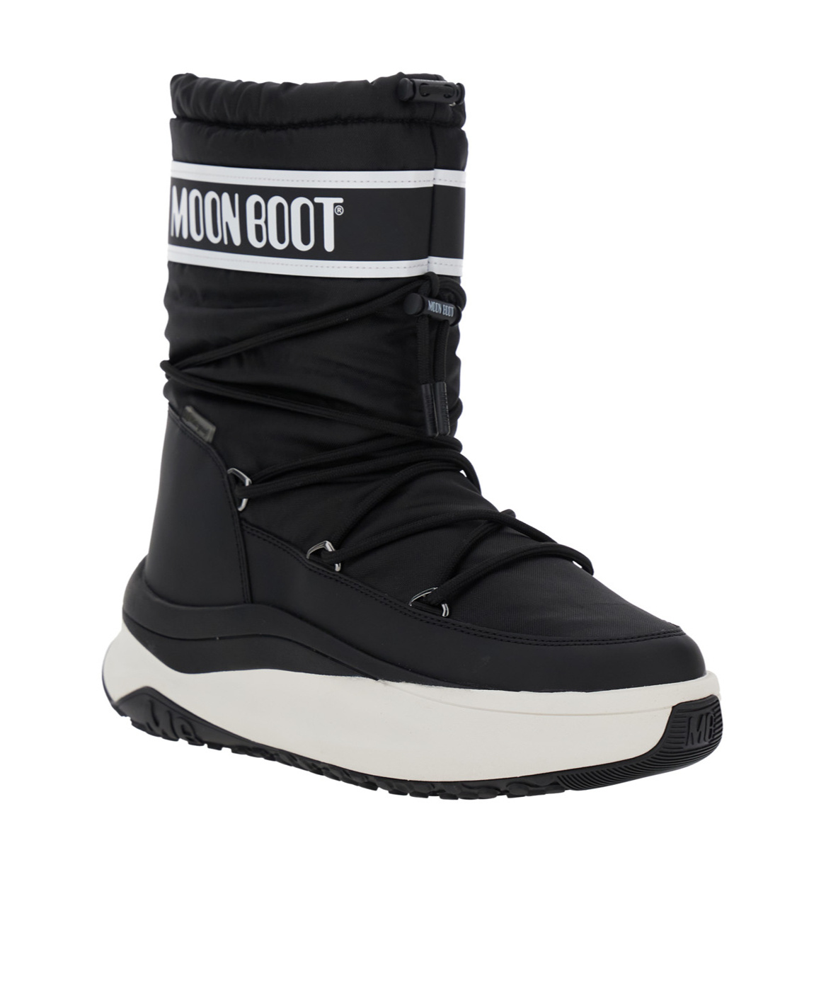 Moon Boot Lace-up Ankle Boots In Black