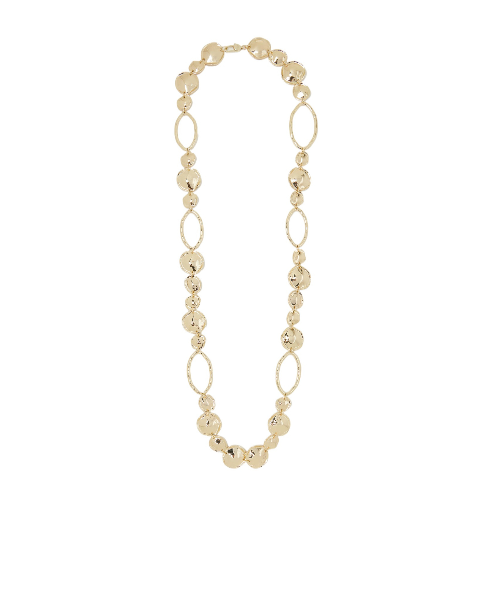 Max Mara Geometric-element Necklace In Golden