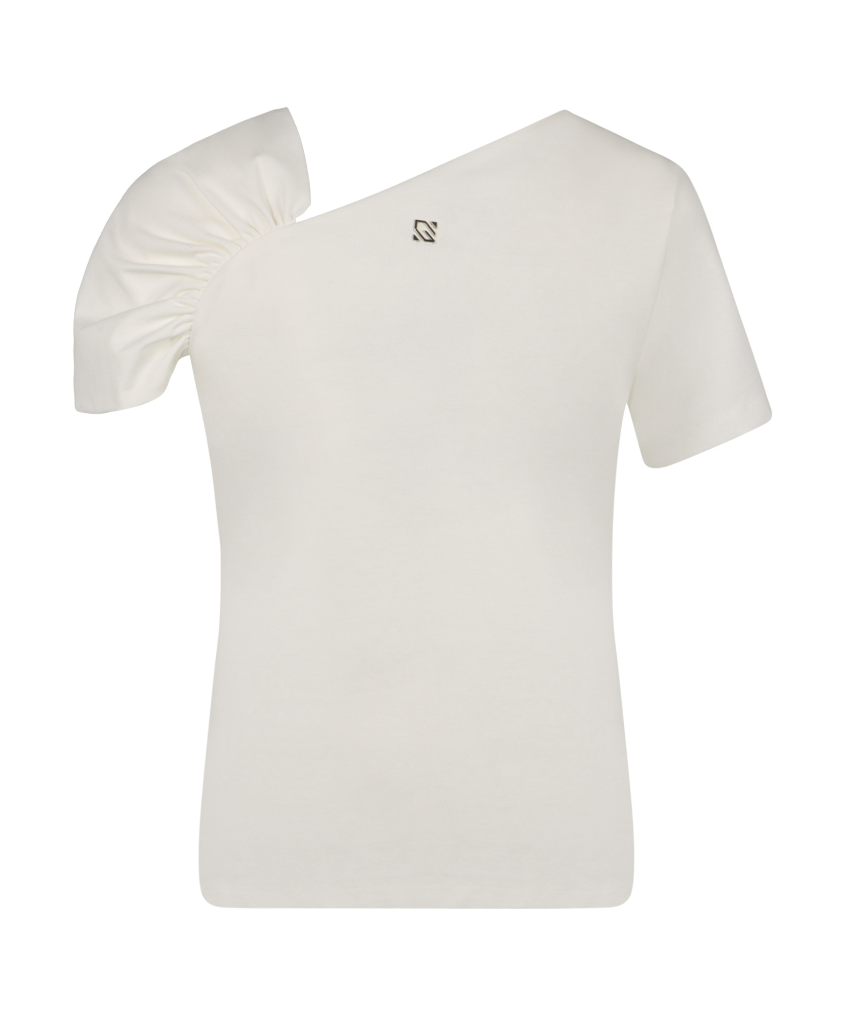Giuseppe Di Morabito Asymmetric Sleeve Top In White