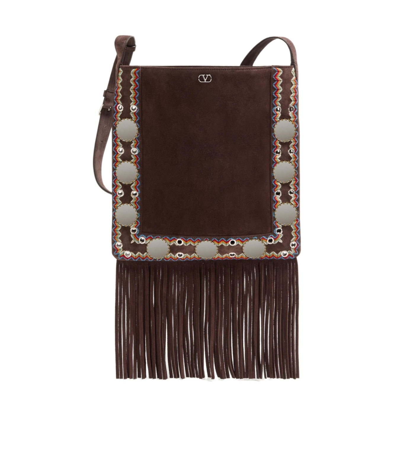 Valentino Tassel Shoulder Bag In Black