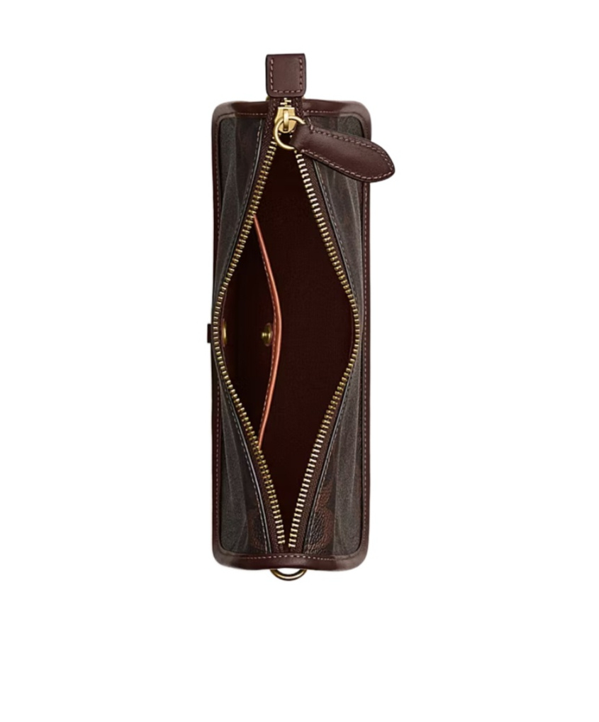 Coach Zipper Shoulder Bag In Brown