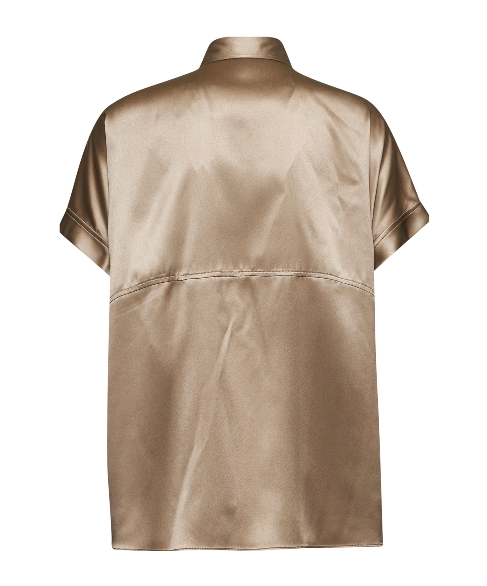 Brunello Cucinelli Satin Blouse In Nude
