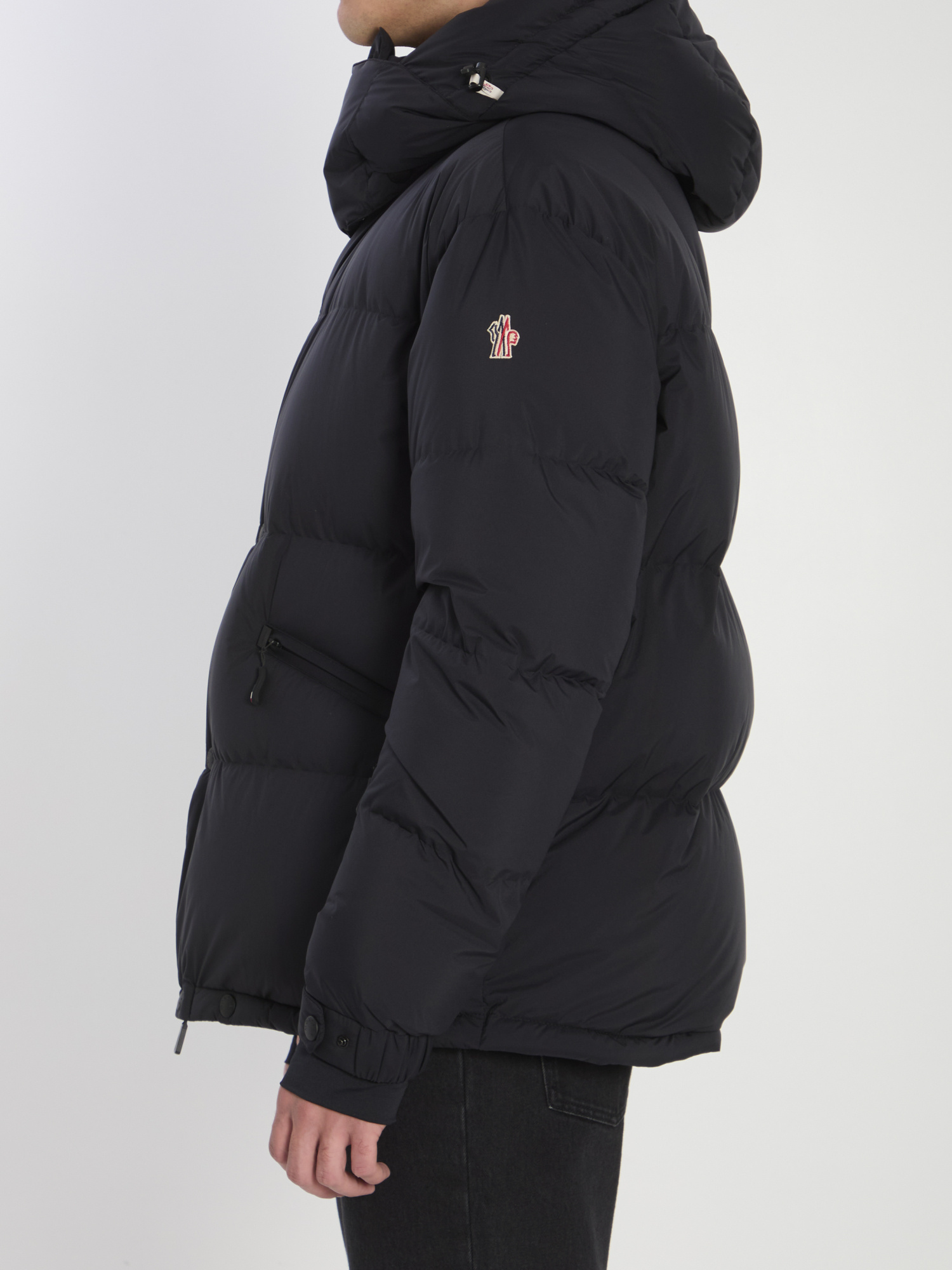 Moncler Grenoble Coraia High Neck Ski Jacket In Black