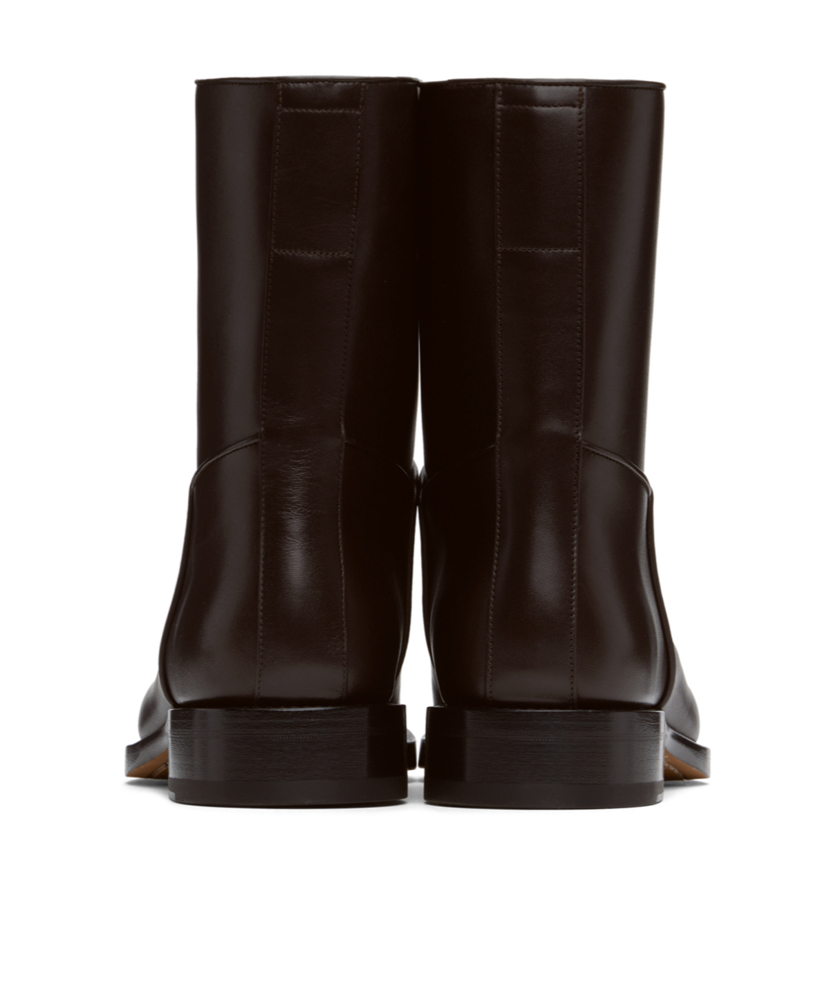 The Row Textured-leather Boots In Black