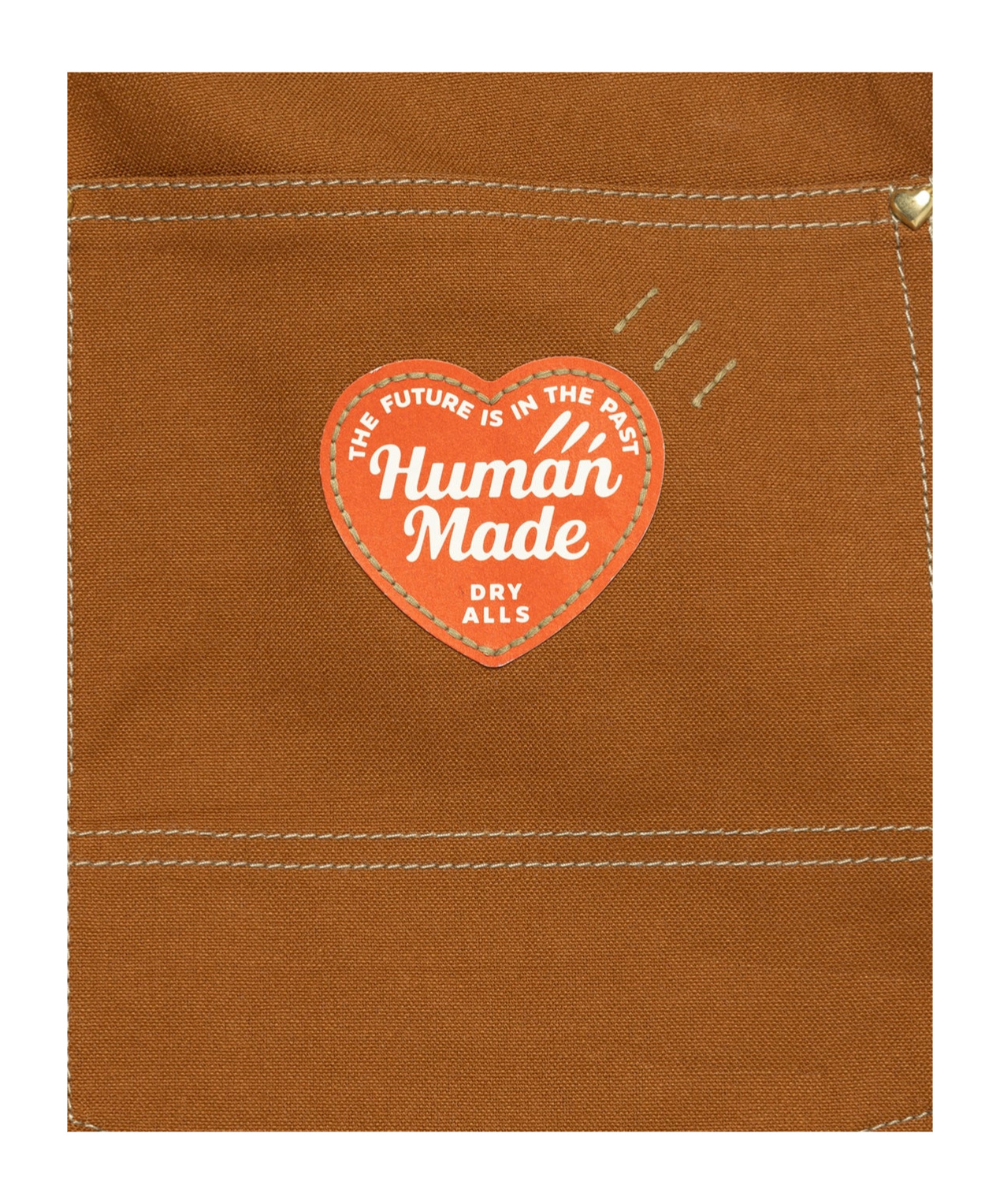 Human Made Duck Work Stitch-detail Cargo Pants In Brown