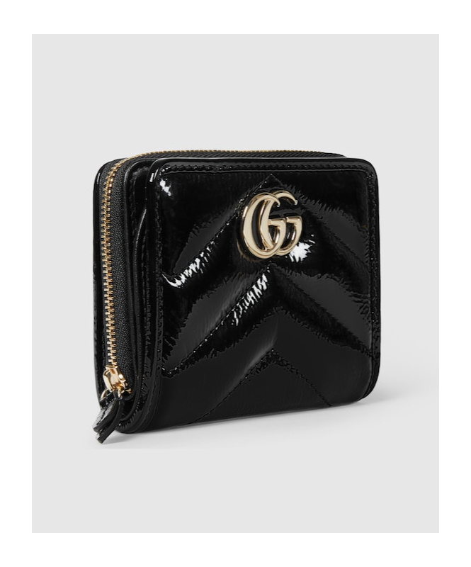 Gucci Gg Marmont Mini Wallet In Black