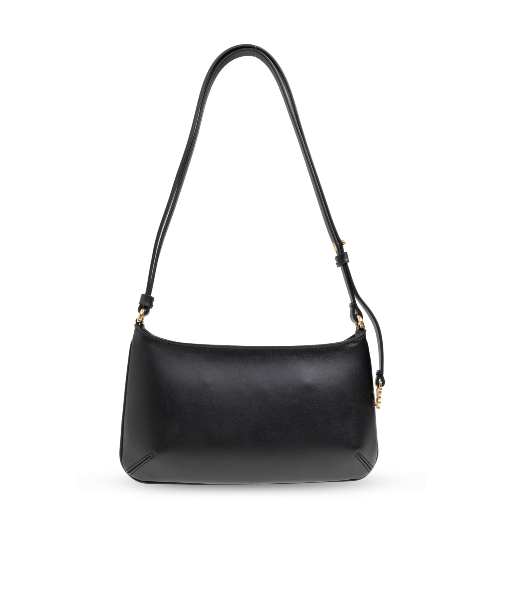 Palm Angels Georgina Shoulder Bag In Black Leather In Black