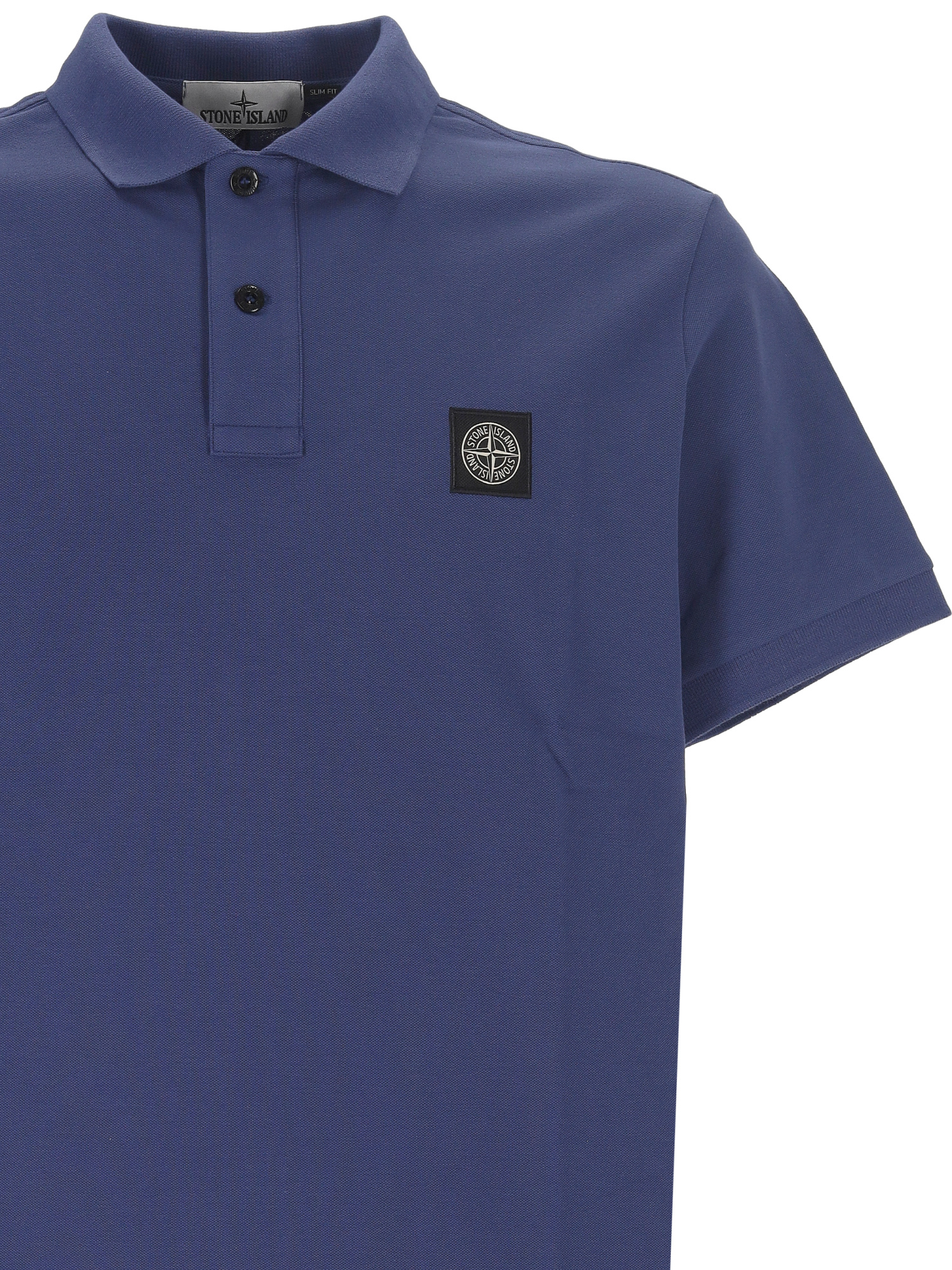 Stone Island Men's Slim Fit Stretch Cotton Polo Shirt In Blue