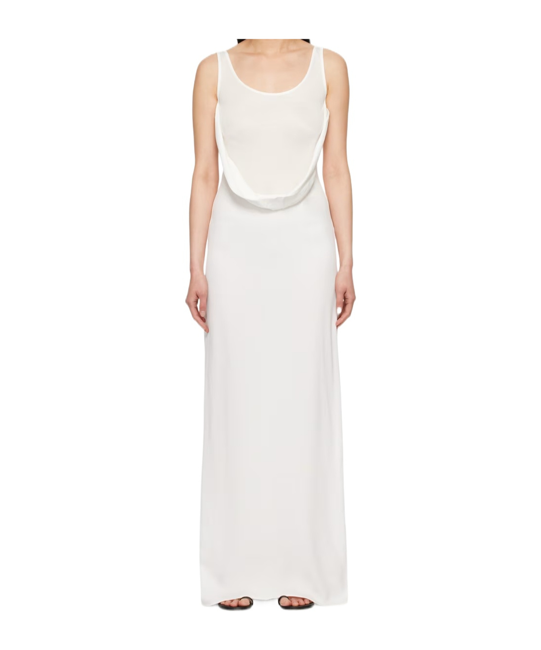 Christopher Esber White Fusion Arced Maxi Dress In Multi