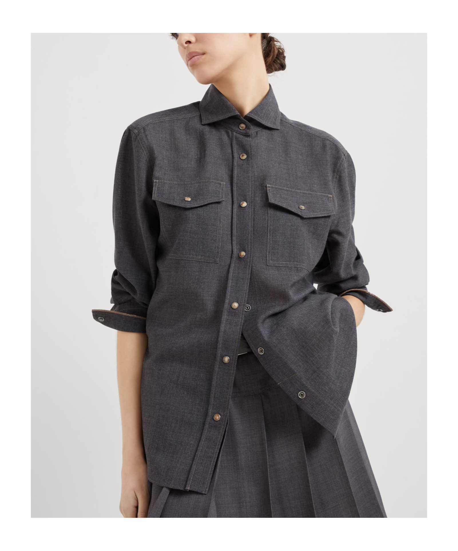 Brunello Cucinelli Shirts In Black