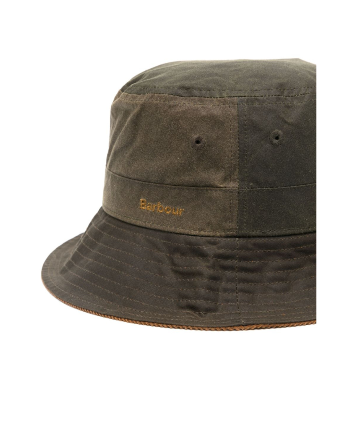 Barbour Brackley Wax Green Bucket Hat In Black