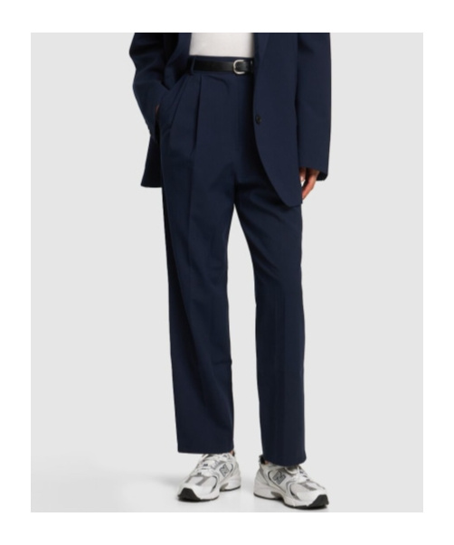 THE FRANKIE SHOP BEA PLEATED TECH TWILL PANTS