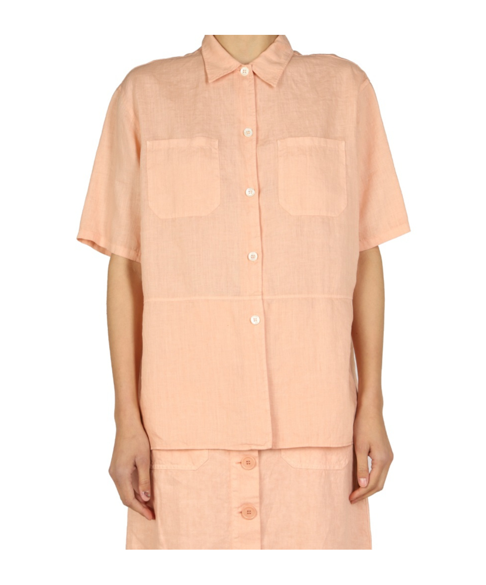 Aspesi Button Fastening Pocket Shirt In Pink
