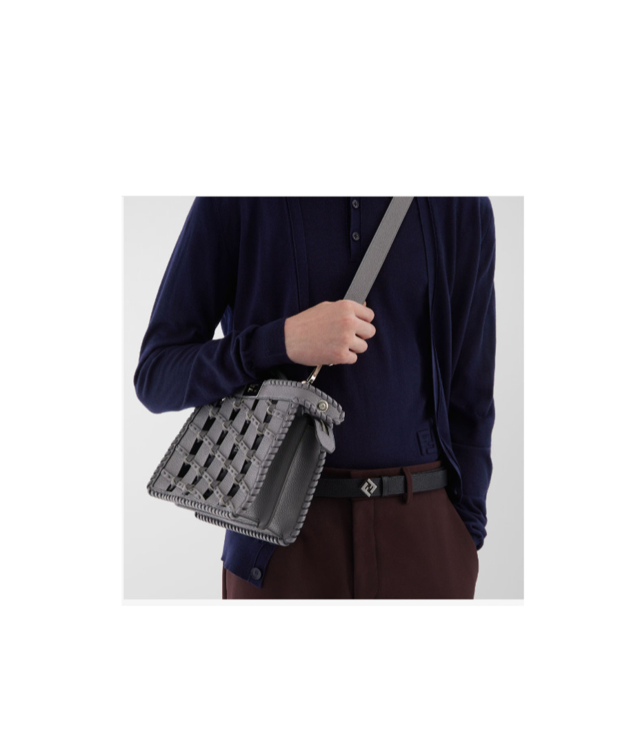 Fendi Ff Square Belt In Black